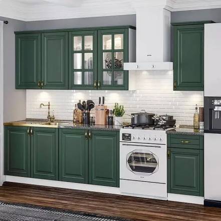 Кухня Престиж 2 0 900 490 Компоновка 3 Браш Мени Грин Кастилло photo Кухня Престиж 2 0 900 490 Компоновка 3 Браш Мени Грин Кастилло фото