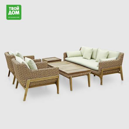 Комплект мебели Rumah Anda Salvador бежевый 5 предметов фото