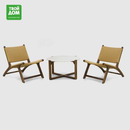 Комплект мебели Rattan grand Lumi из тика 3 предмета фото