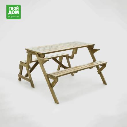 Комплект садовой мебели Rohman Java Magic скамейка-трансформер 138х130х76 см фото