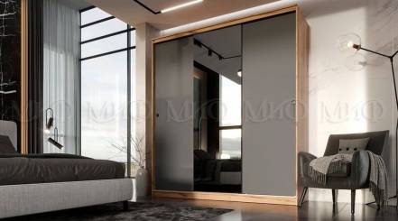 Шкаф Купе Альянс 3 Ств 150 220 60 Крафт Графит фото