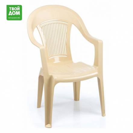 Кресло Элластик пласт Элластик бежевое 57х57х90 см фото