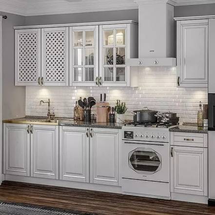 Кухня Престиж 2 0 900 Компоновка 4 Решетка Жемчуг Кастилло фото