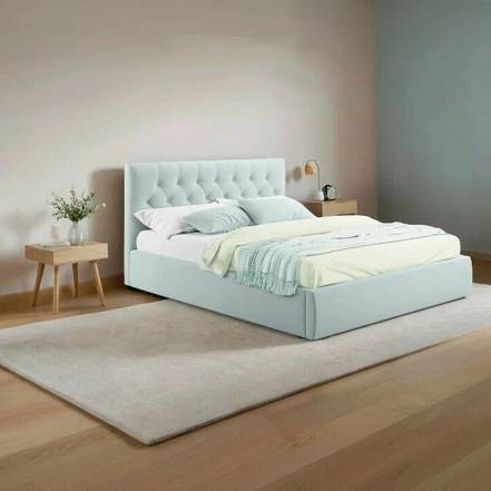 Кровать Verona велюр мятный с подъемным механизмом 1800x2000, ортопедическое основание, изголовье мягкое photo Кровать Verona велюр мятный с подъемным механизмом 1800x2000, ортопедическое основание, изголовье мягкое фото