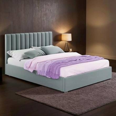 Кровать Olivia велюр серый с подъемным механизмом 1800x2000, ортопедическое основание, изголовье мягкое photo Кровать Olivia велюр серый с подъемным механизмом 1800x2000, ортопедическое основание, изголовье мягкое фото