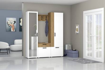 Прихожая Зарон Прайм 1 Текстурный Крафт фото