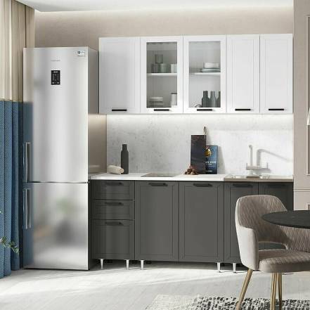 Кухня Монако 1 8 490 Компоновка 1 Графит New Графит Антарес фото