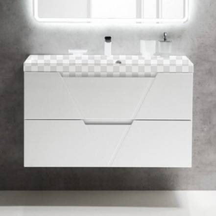 Тумба Belbagno Vittoria 1000 2C So Bl Bianco Lucido фото