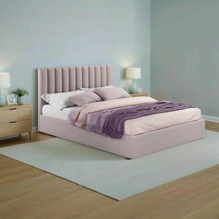 Кровать Olivia велюр лиловый с подъемным механизмом 1800x2000, ортопедическое основание, изголовье мягкое фото