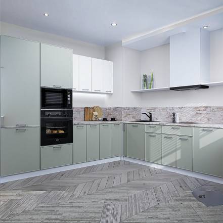 Кухня Квадро 02 Аквамарин 2140 2400 2150 600 фото