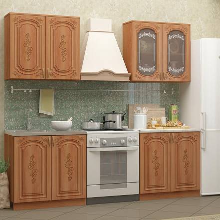 Кухня Лиза-2 1,6м (490) (Ольха матовая, Белый (Антарес)) photo Кухня Лиза-2 1,6м (490) (Ольха матовая, Белый (Антарес)) фото