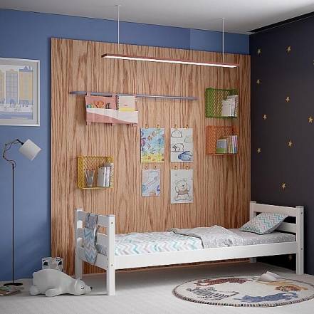 Кровать Соня без обивки белый без подъёмного механизма 800x1900, ортопедическое основание, изголовье жесткое фото