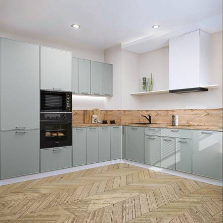 Кухня Квадро 02 Аквамарин 2140 2400 2150 600 фото