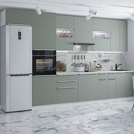 Кухня Фьюжн 01 Silky Mint 2340 3600 600 фото